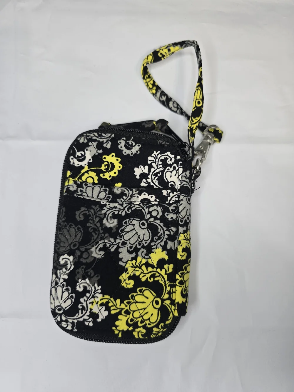 Vera Bradley Black, Yellow & Gray Floral Wristlet  Wallet - Picture 2 of 9